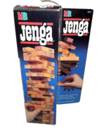 80s Jenga Wooden Block Stacking Game USA Tumbling Tower Milton Bradley C... - $10.02