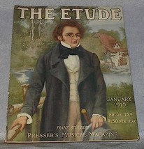 Presser&#39;s Musical Magazine Etude January 1915 Franz Schubert - £7.78 GBP