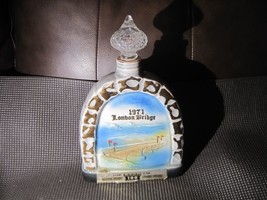 Jim Beam Bottle Decanter 1971 London Bridge Bourbon Whiskey Empty - £27.45 GBP