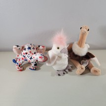 Ty Beanie Baby Lot Plush Elephant Righty, KuKu the Bird, Stretch The Ostrich - $15.97