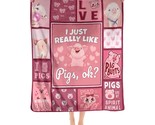 Cute Pig Blanket For Girl Boy Throw Blanket Pig Stuff Super Soft Cozy Pl... - £31.63 GBP