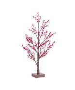 LED Lighted Frosted Berry Twig Tree with Base 38&quot;H - $99.75