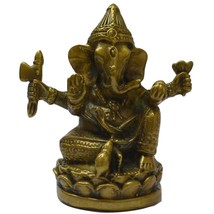 3.0” Lord Ganesh Statue Sculpted in Great Detail with Antique Finish – G... - $44.88