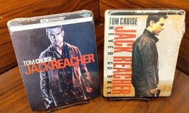 Jack Reacher 1 &amp; 2 Steelbooks (4K+Blu-ray-No Digital)-Free Box Shipping! - £117.98 GBP