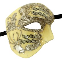Cream Silver Music Phantom of the Opera Men&#39;s Venetian Masquerade Mask - £11.70 GBP