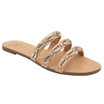 INC INTL Concepts Women Strappy Slide Sandals Voma Size US 7.5M Nude Sea Shells - £18.69 GBP