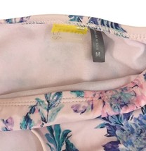 LA Hearts Bikini Bottom Medium Pink Floral Strappy Cheeky Swim image 4