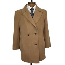 PENDLETON 100% VIRGIN WOOL BEIGE TAN LONG OVERCOAT COAT WOMENS SIZE 10 VTG - £60.25 GBP