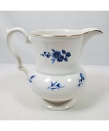 Vintage Lord Nelson Pottery England Pitcher Floral Porcelain 5 Inch Tall - $26.18