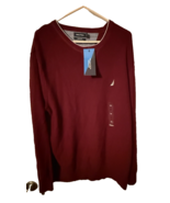 Nautica  Navtech Men&#39;s Royal Burgandy Pull Over Sweater Size XXL NWT - $26.71