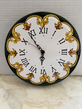 Deruta Italian Ceramic Wall Clock Fratelli Mari Made for Ceramica Works - $79.99