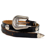 Brushy Creek Full Grain Cowhide Women&#39;s Belt Concho Black #4109 USA - Sz... - €15,89 EUR