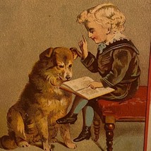 Sarica Coffee Trade Card Boy Dog Tracy &amp; Avery Mansfield Ohio Vintage Print - $4.94