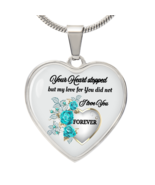 Luxury Graphic Heart Necklace – &quot;Your Heart Stopped but My Love for You ... - $75.15 CAD+
