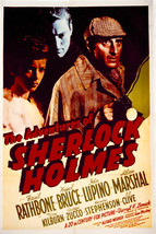  Basil Rathbone and Nigel Bruce in The Adventures of Sherlock Holmes 16x20 Canva - £56.82 GBP