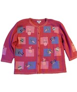 Christopher &amp; Banks Knit Embroidered Easter Bunny Spring Cardigan Sweate... - $644.39 MXN
