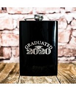 8oz BLACK Graduated with Year Flask - £16.90 GBP