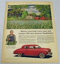 1948 Print Ad Studebaker 4-Door Car Cheslea Taylor Farm Cass County,Illinois - £12.66 GBP