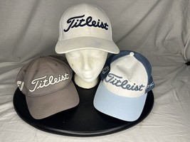 Titleist Pro V1 Golf Hat Cap Lot Of 3 Blue Gray White Adjustable - $25.00