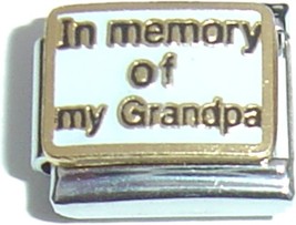 In Memory Of My Grandpa Italian Charm - £6.98 GBP