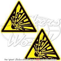EXPLOSIVE EXPLOSIF Warning Safety Explosion Danger 75mm Vinyle Autocolla... - $4.21