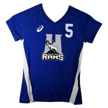 Asics Highland Rams Short Sleeve Volleyball Jersey Womens Medium Teens #5 - £15.16 GBP