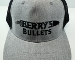 Shot Show Berry&#39;s Bullets Gray Black Mesh Truckers Snapback Hat Cap - £15.78 GBP