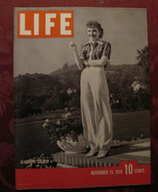 LIFE magazine November 13 1939 Claudette Colbert Argentina German Generals - £10.52 GBP
