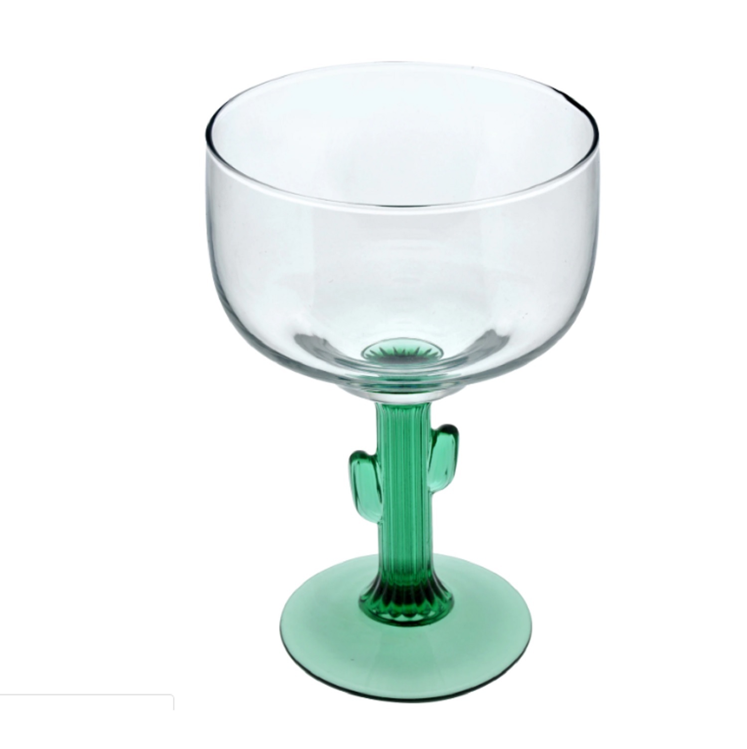 Margarita Glass with Green Cactus Stem 16oz for Succulent Lover - £7.11 GBP