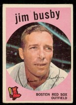 Vintage Baseball Trading Card Topps 1959 #185 Jim Busby Boston Red Sox Outfield - £9.96 GBP