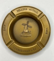 Ashtray 1952 Millers Mutual Insurance Of Illinois 75th Anniversary 4&quot; Copper - £11.18 GBP