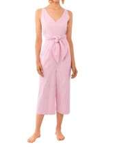 Gretchen Scott wrap jumpsuit - wash &amp; wear stripe in PINK - size XS - £41.81 GBP