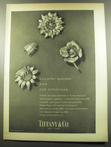 1959 Tiffany &amp; Co. Jewelry Ad - Country Garden Pins for Christmas - £14.61 GBP