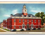 Post Office Building Brockton Massachusetts MA Linen Postcard N26 - $2.92