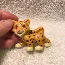 Cute Leopard Toy Figurine - Small Orange &amp; Black Spotted Animal - $10.59