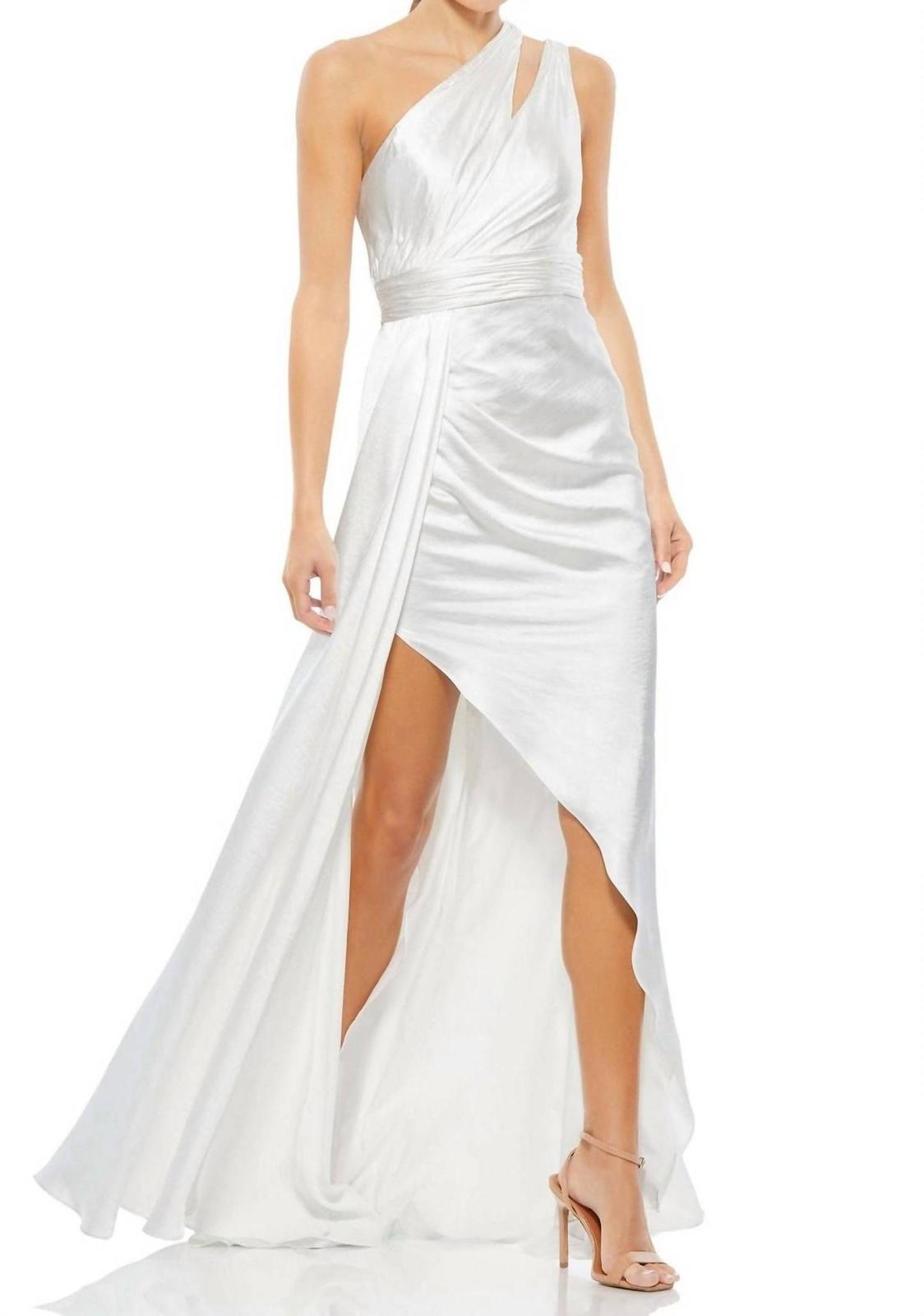 Mac Duggal One Shoulder Cut Out Charmeuse Gown Size 6 - $194.04