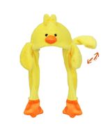 Bubblepompom Duck Plush Hat with Ears Yellow Size 22&quot; - €9,42 EUR
