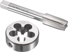 Uxcell M15 X 1.5Mm Metric Tap And Die Set, Machine Thread Screw Tap With Round - £27.59 GBP