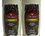 2X Old Spice Men&#39;s Body Wash Timber With Mint 16 Oz. Each  - £21.85 GBP