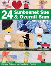24 Sunbonnet Sue &amp; Overall Sam Quilt Blocks Connie Kauffman - £26.31 GBP