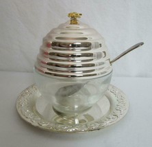 Queen Anne Silverplated Beehive Honey Pot 4 Pcs. Nib DH2205 - £7.98 GBP