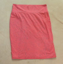 Cute LulaRoe Pencil Skirt Cassie Pink Salmon Corral Skirt Size L Large - £19.66 GBP