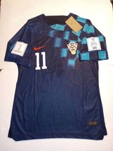 Marcelo Brozovic Croatia 2022 World Cup Qatar Match Slim Blue Away Soccer Jersey - £79.93 GBP