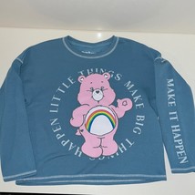 Care Bears Women’s Fleece Graphic Print Soft Sweatshirt Blue Pink Size S... - £21.50 GBP