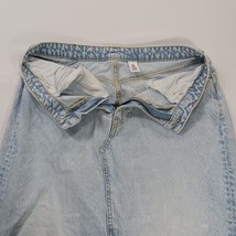 & Denim RN#101255 Women's Blue Front Button & Slit Denim Skirt Size Medium image 13