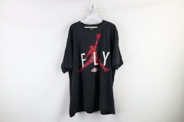 Vtg Nike Air Jordan Mens XLT Faded Spell Out Fly Jumpman Short Sleeve T-Shirt - £35.44 GBP