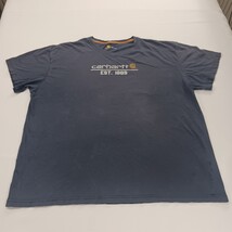Carhartt K568 NVY Men's Blue Cotton T-Shirt Adult 2XL Graphic Tee Short Sleeve image 10