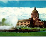 Capitol Building &amp; Fountain Olympia Washington WA UNP Unused Chrome Post... - $2.92