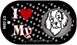 I Love My Cavalier King Charles Novelty Metal Dog Tag Necklace DT-3899 - £12.74 GBP
