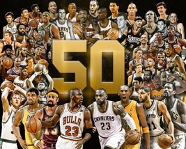 5O Greatest Nba Players 8X10 Team Photo Basketball Picture Collage - £4.65 GBP